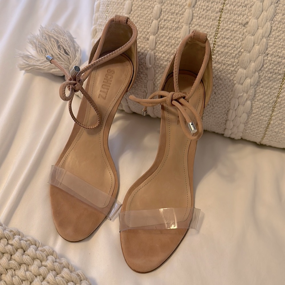 Schutz Suede Ankle tie pumps